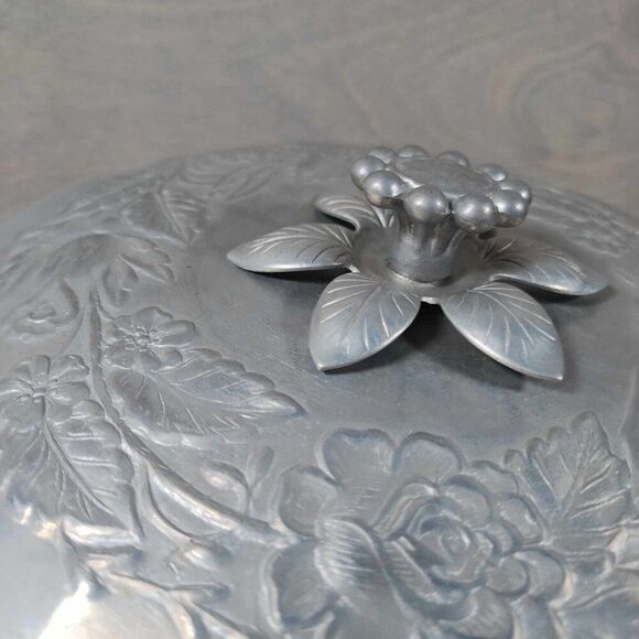 Vintage EVERLAST Forged Aluminum 2 Covered Casserole Dish vintage flower‎ - Picture 8 of 16